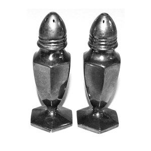 Vintage Benedict Proctor BP EP Lead Silver Plate Salt & Pepper (Canada)